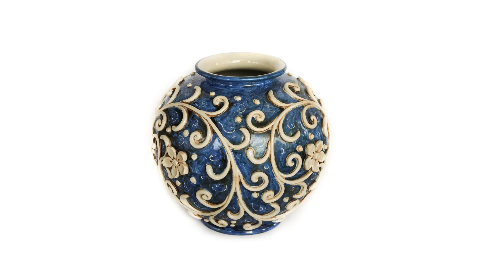 Vaso Applicato in Ceramica di Caltagirone