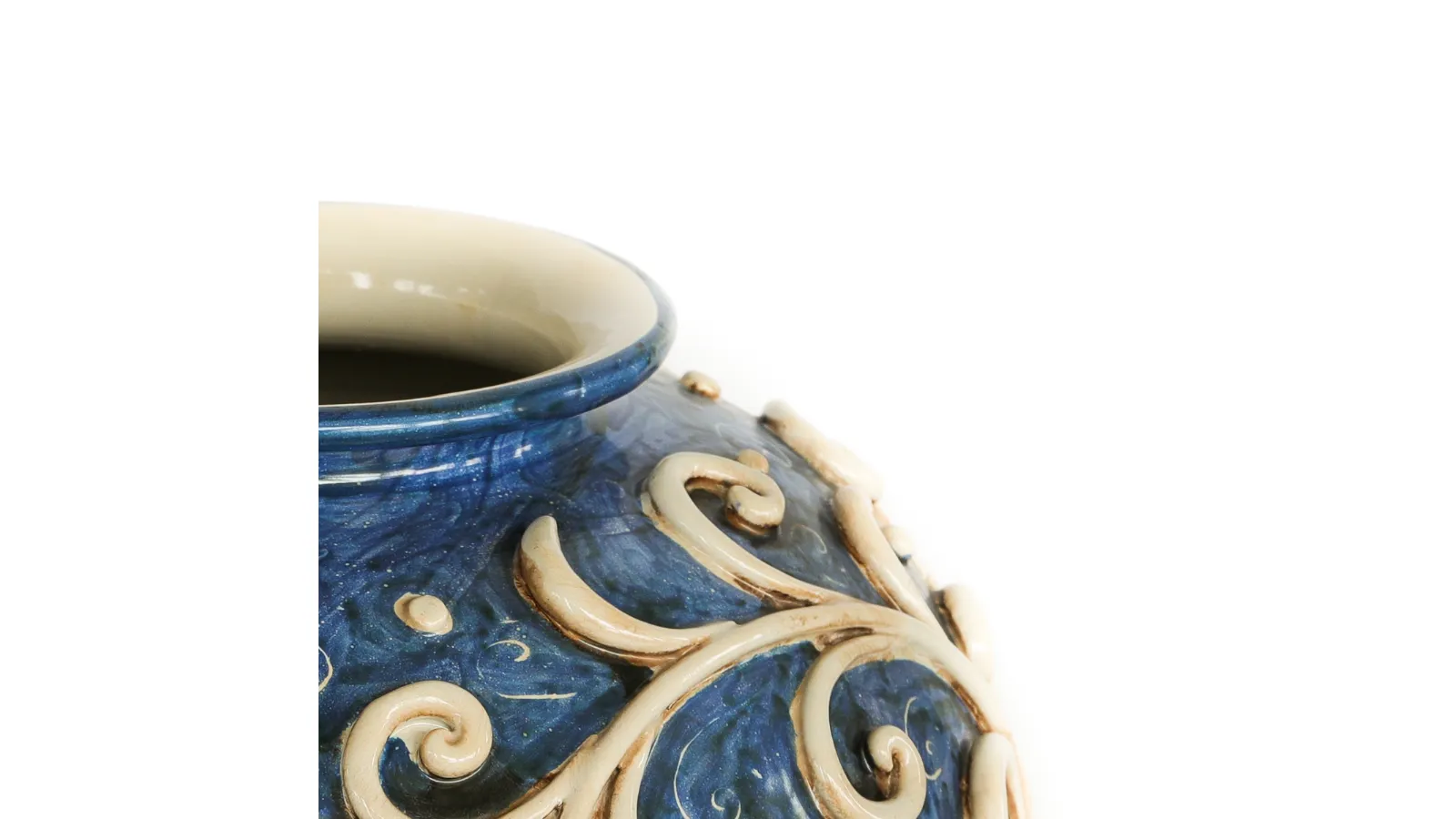 Vaso Applicato in Ceramica di Caltagirone