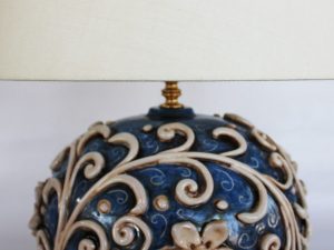 Lampada a Sfera applicata in Ceramiche di Caltagirone