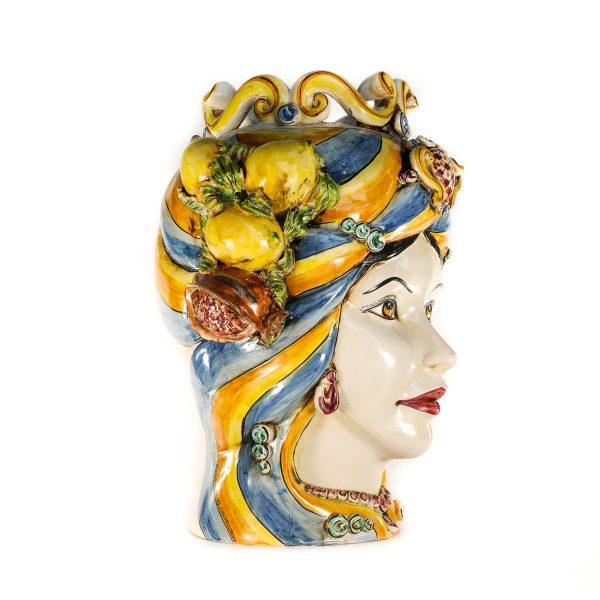 Testa di moro Donna - Ceramica di Caltagirone - immagine 3
