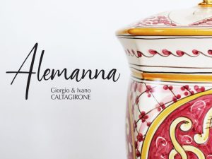 Lampada quadrata in Ceramica di Caltagirone