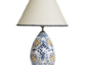 Lampada con Paralume in Ceramica di Caltagirone