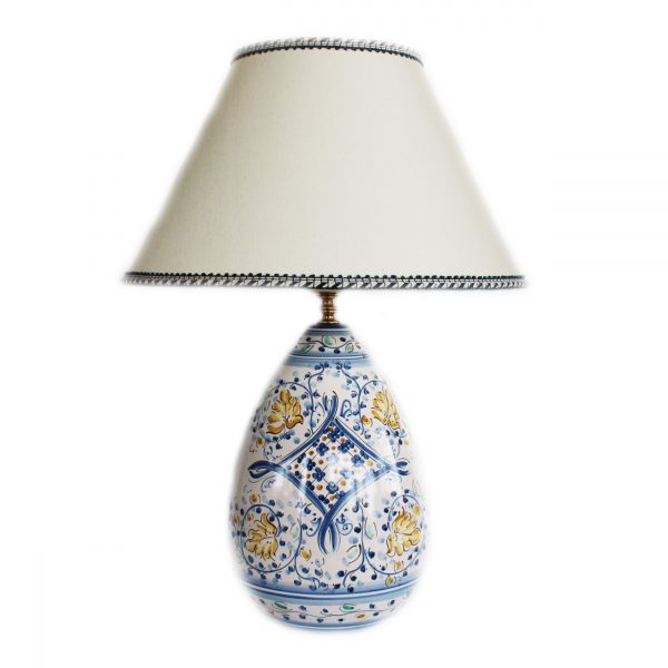 Lampada con Paralume in Ceramica di Caltagirone