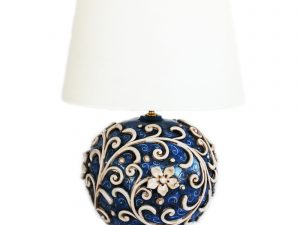 Lampada a Sfera applicata in Ceramiche di Caltagirone