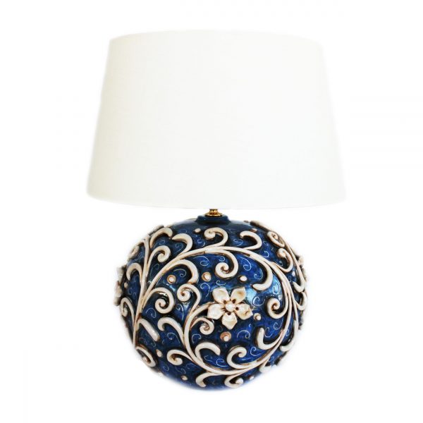 Lampada a Sfera applicata in Ceramiche di Caltagirone