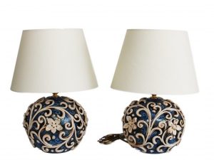 Lumetti da comodino in Ceramica di Caltagirone a Rilievo