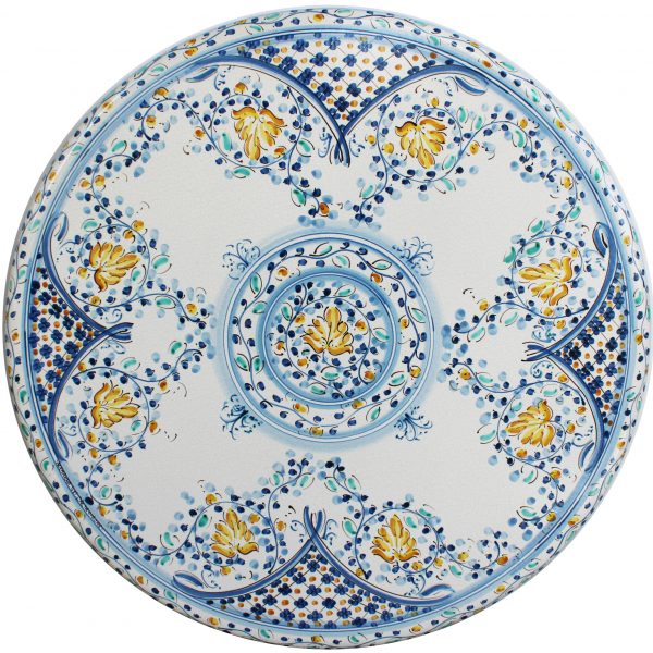 Tavolo da Giardino in Pietra Lavica - Ceramica di Caltagirone