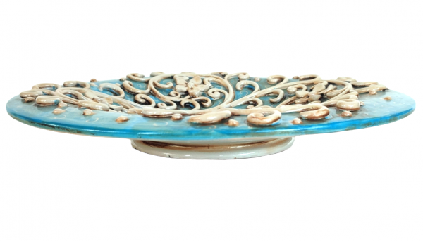 Piatto Applicato Antico in Ceramica di Caltagirone - immagine 3