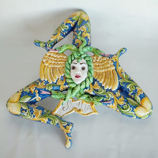 Trinacria maxi in Ceramica di Caltagirone