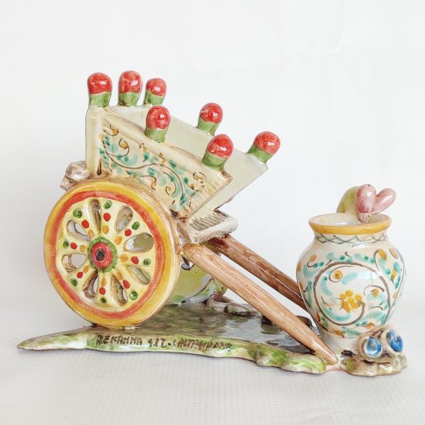 Carretto Siciliano in Ceramica di Caltagirone - immagine 5