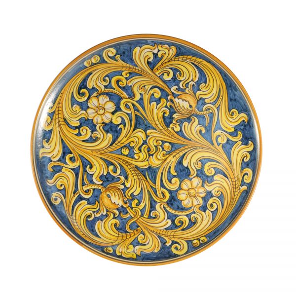 Piatto in Maiolica di Caltagirone decorato a mano