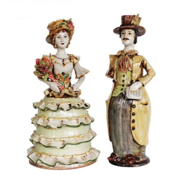 Coppia Lumiere in Ceramica di Caltagirone