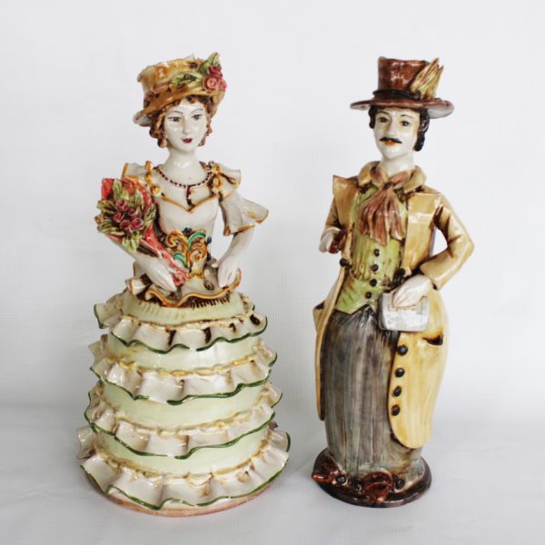 Coppia Lumiere in Ceramica di Caltagirone - immagine 2
