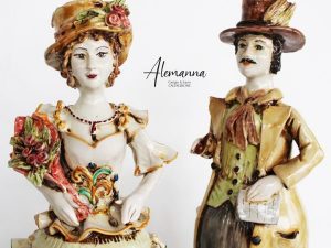 Coppia Lumiere in Ceramica di Caltagirone
